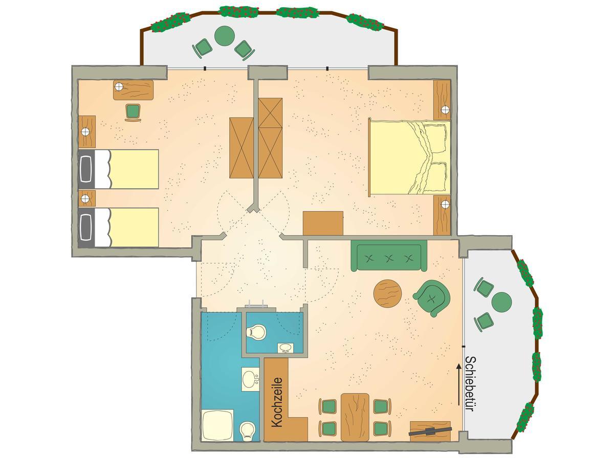Suite mit 2 Schlafzimmern